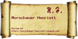 Morschauer Henriett névjegykártya
